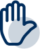 icon of a hand raised as if volunteering